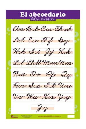 Poster decorativo EL ABECEDARIO, «Letra cursiva»